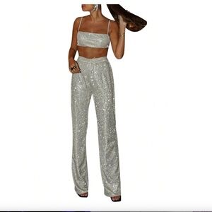 Shein 2 Piece Silver Set - M